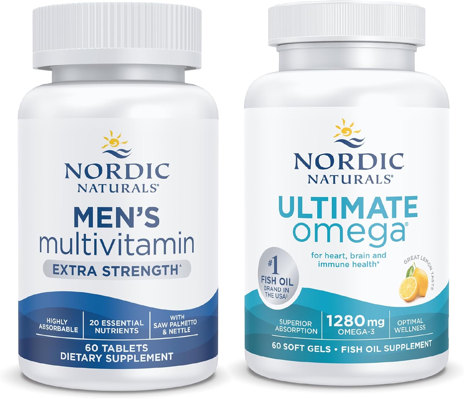 Men's Multivitamin Extra Strength & Ultimate Omega Starter Pack by Nordic Naturals
