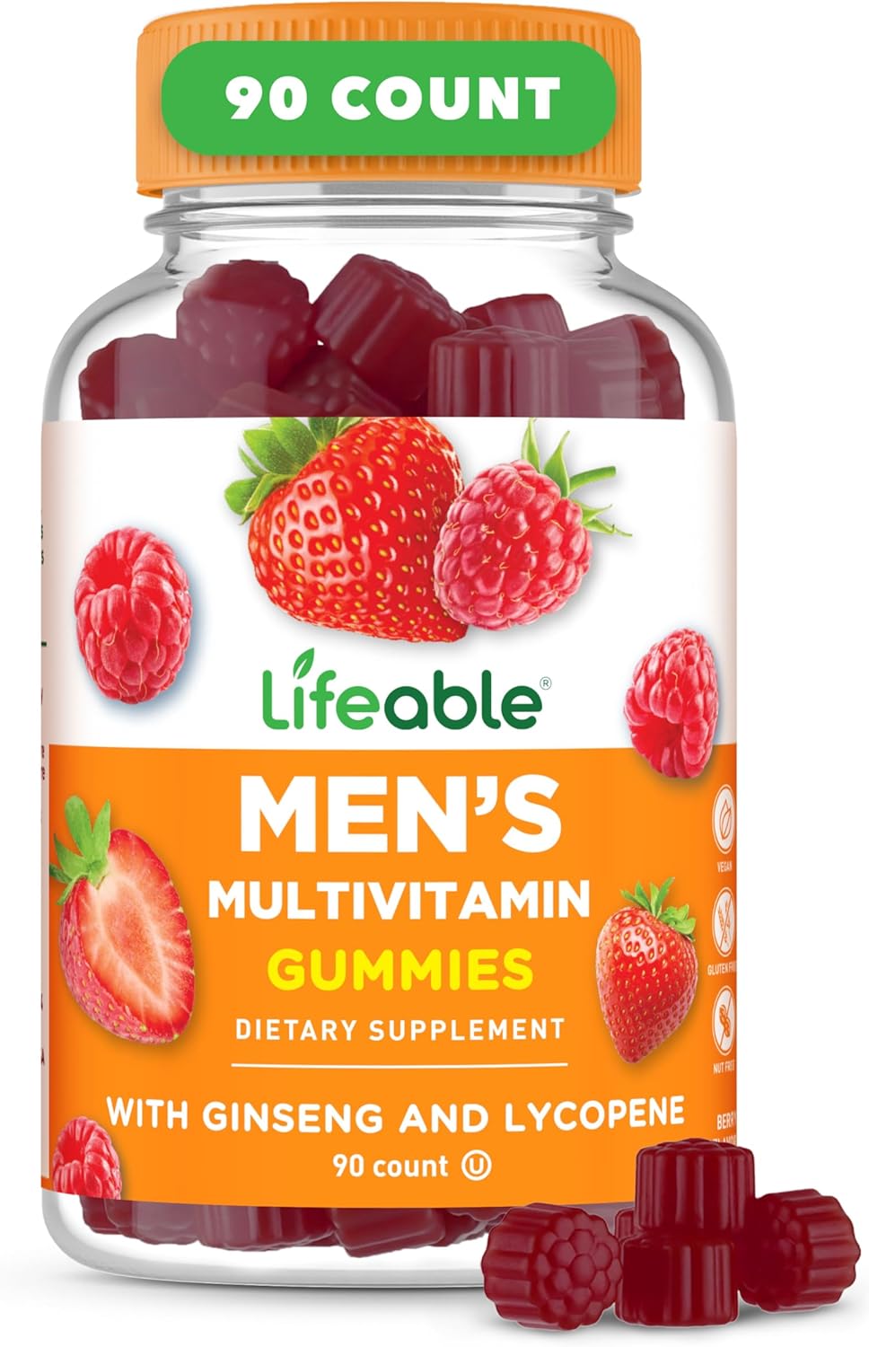 Men's Multivitamin Gummies with Essential Vitamins and Minerals - 90 Gummies