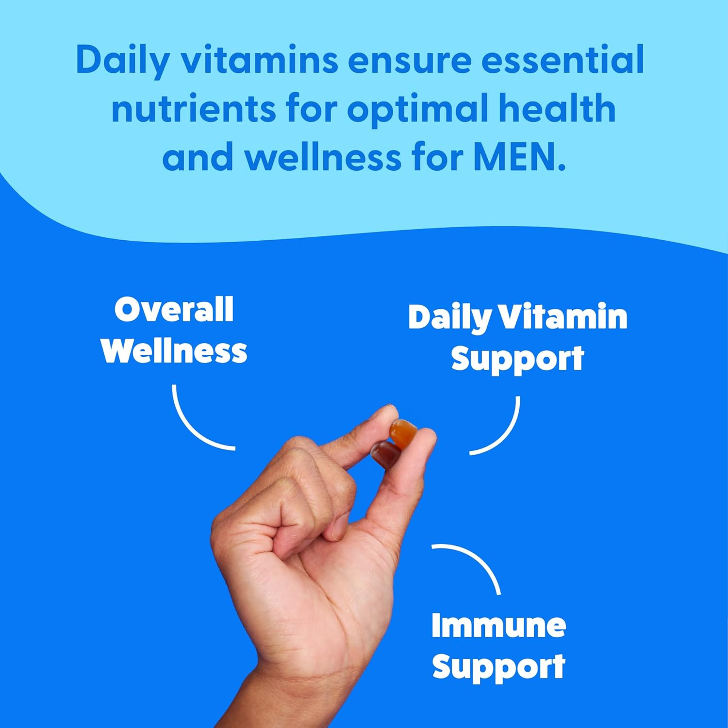 Men's Multivitamin Gummies with Essential Vitamins A, B, C, D, E, and Zinc - Made in USA - 45 Day Supply by Feel Great Vitamin Co.