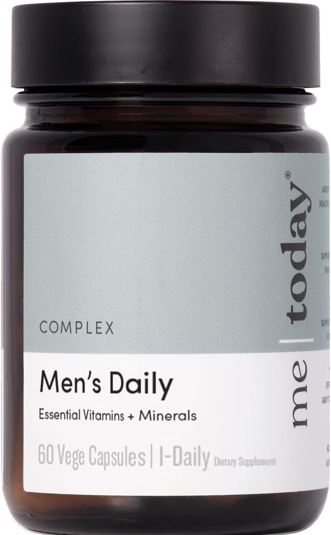 Men's Multivitamin with 27 Vitamins, Minerals, and Herbs - Vegetarian General Health Supplement - 60 Capsules