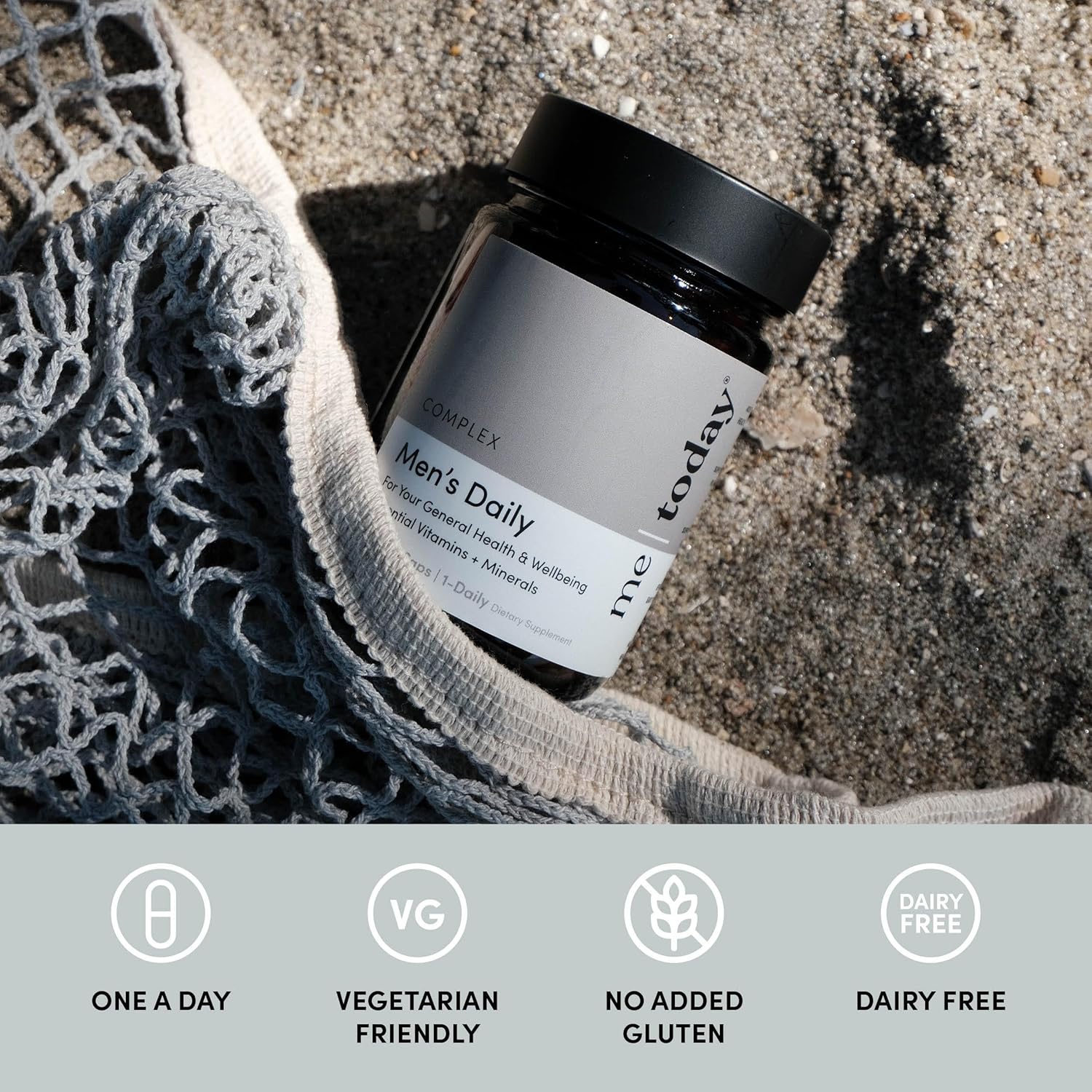 Men's Multivitamin with 27 Vitamins, Minerals, and Herbs - Vegetarian General Health Supplement - 60 Capsules