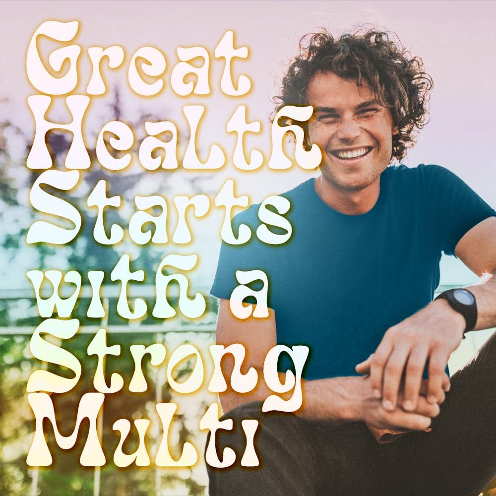 Men's Multivitamin with Iron, Calcium, Ashwagandha, CoQ10 & Lycopene - Daily Nutritional Support - 60 Capsules