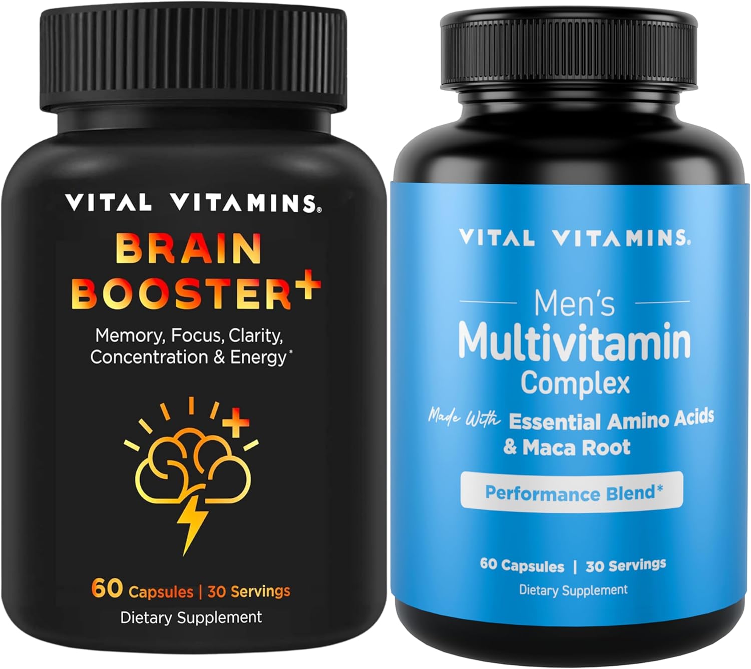 Men's Multivitamins with Vital Vitamins Brain Booster for Enhanced Cognitive Function