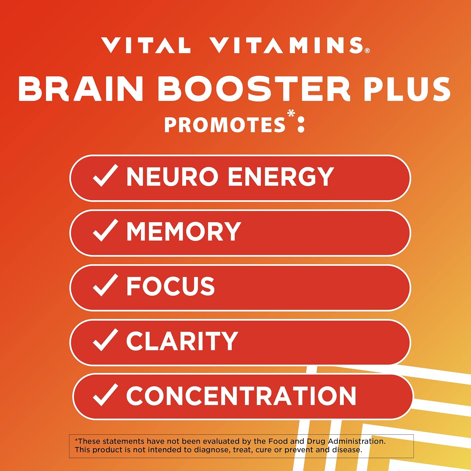 Men's Multivitamins with Vital Vitamins Brain Booster for Enhanced Cognitive Function