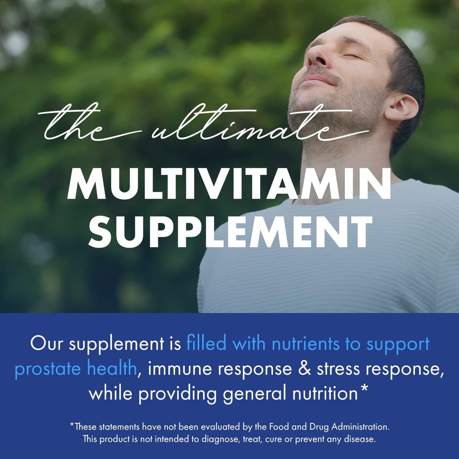 Men's One a Day Multivitamin with Vitamin D3, B12, Biotin, and Whole Foods - 90 Tablets by PURE ESSENCE LABS