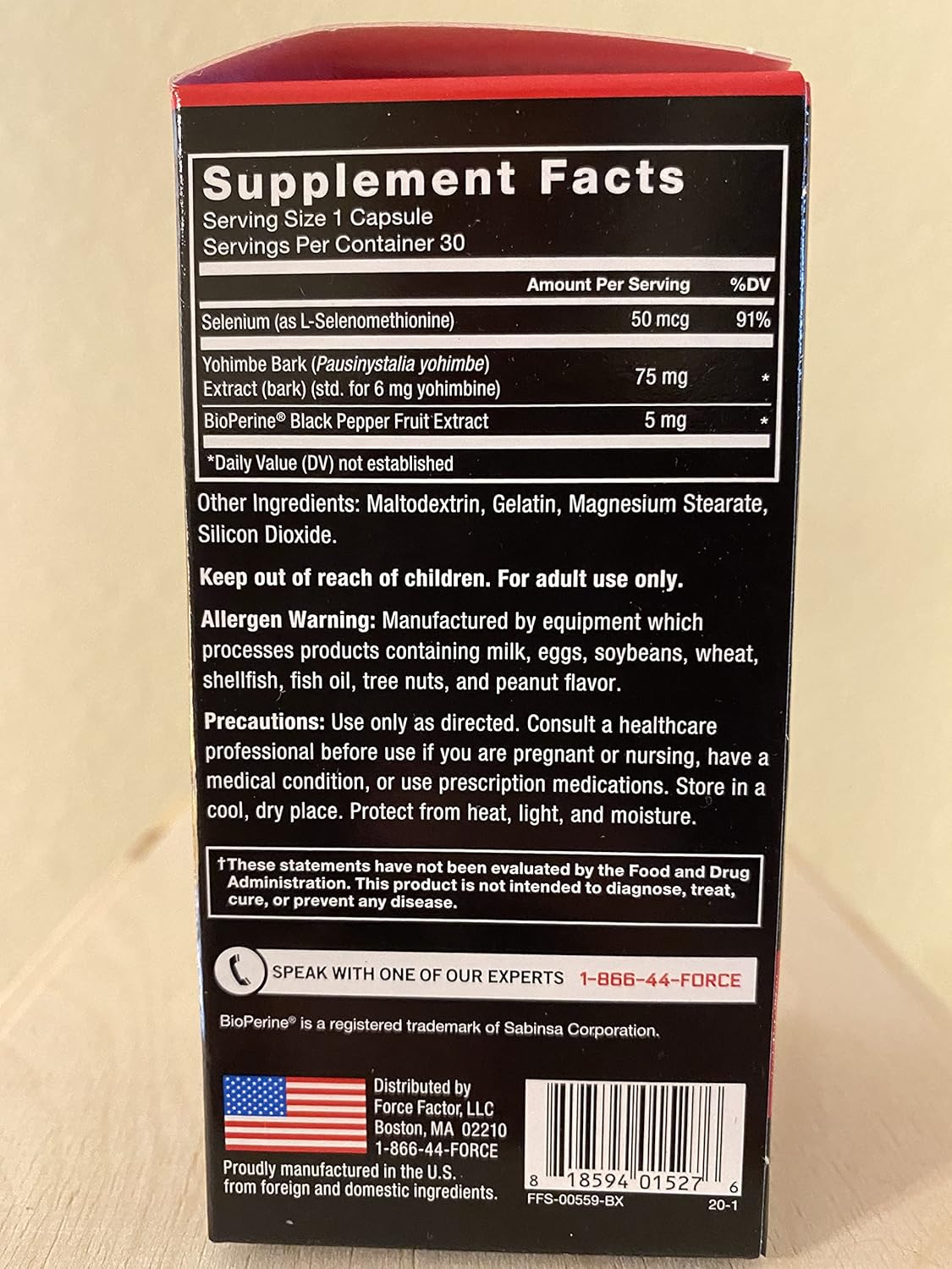 Men's Performance Enhancement Yohimbine Supplement - High Absorption Yohimbe Bark Extract, 6mg Yohimbine Capsules with Natural Ingredients - 90 Count (6-Pack)