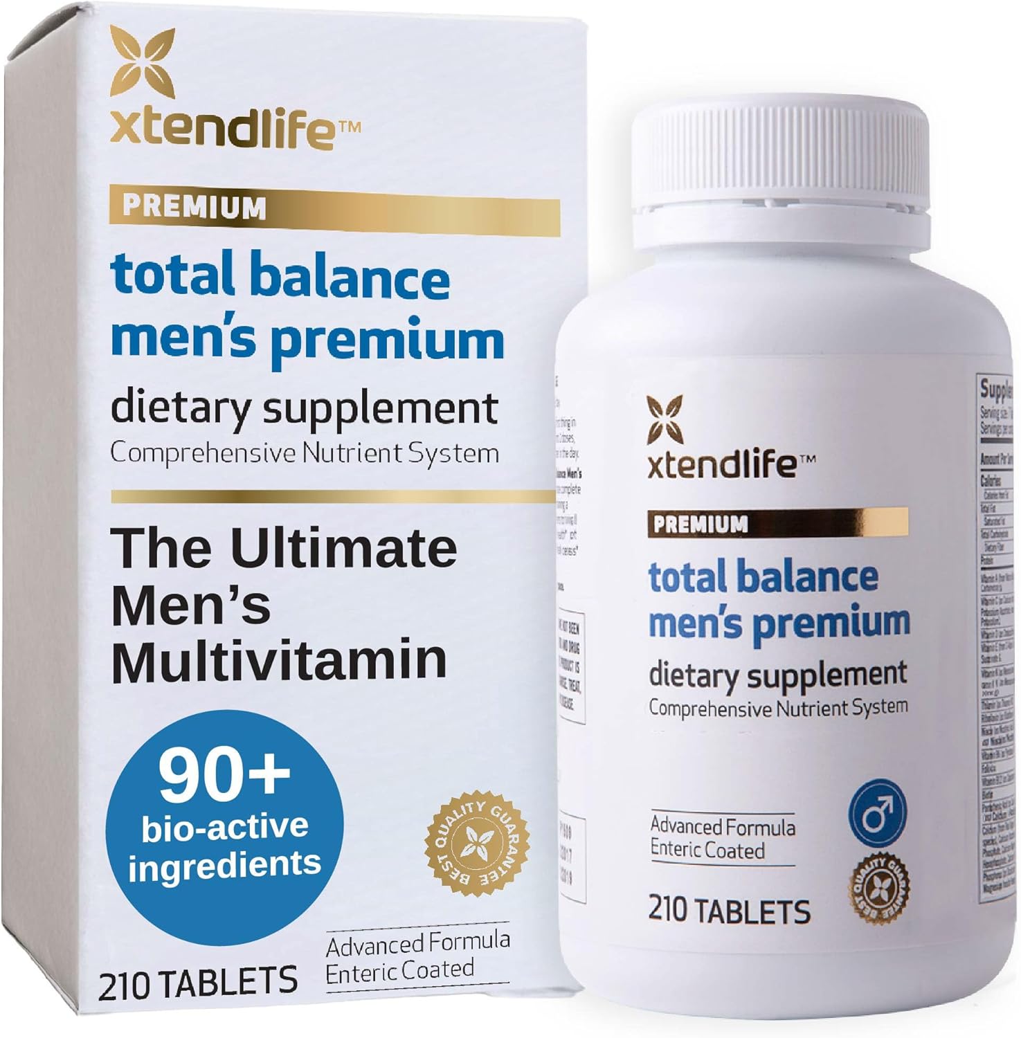 Men's Premium Daily Multivitamin with 90+ Nutrients for Immune, Heart, Digestive, and Cellular Health - 30 Day Supply
