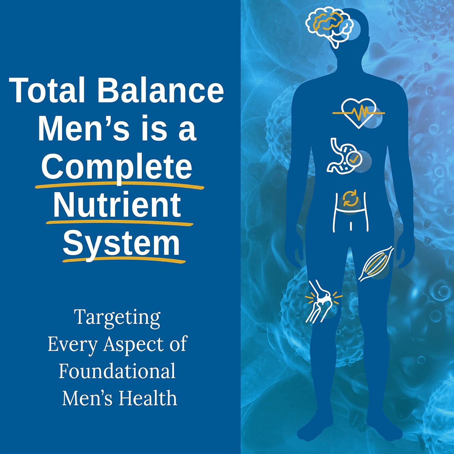 Men's Premium Daily Multivitamin with 90+ Nutrients for Immune, Heart, Digestive, and Cellular Health - 30 Day Supply