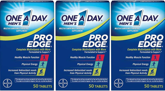 Men's Pro Edge Multivitamin with Vitamins A, C, E, B-Vitamins, D, and Magnesium for Energy and Muscle Support, 150 Count