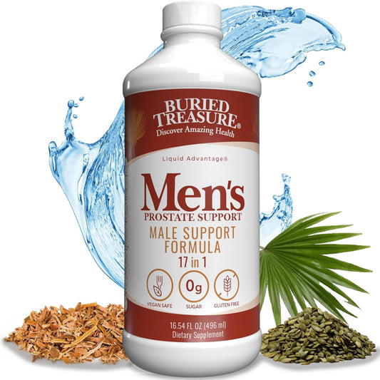 Men's Prostate Complete Herbal Supplement with Saw Palmetto & Pygeum Bark - Supports Urinary Health - 16 oz Bottle