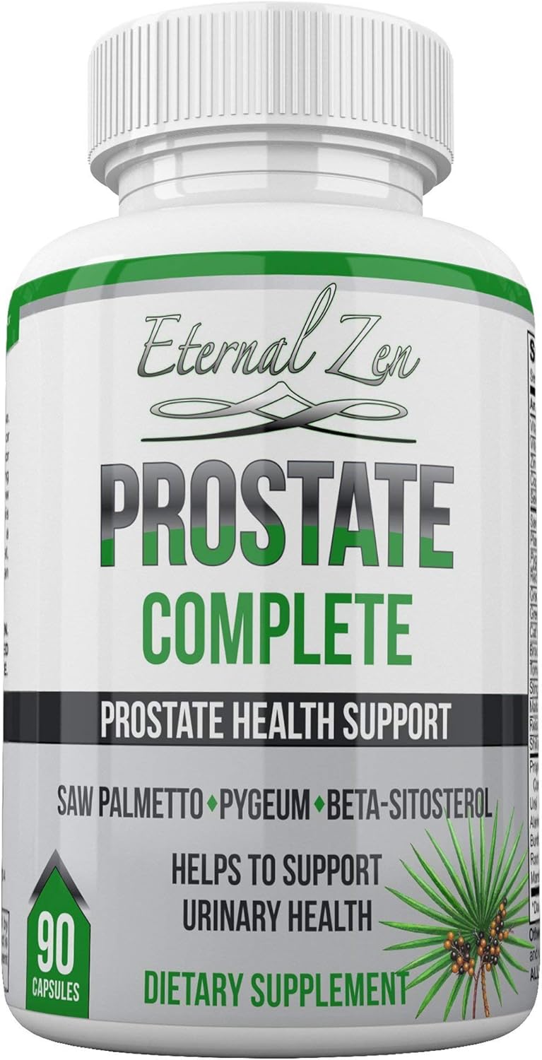 Men's Prostate Health Support Supplements with Saw Palmetto, Stinging Nettle, Pygeum, Beta-sitosterol, Reishi, Shiitake - 90 Capsules