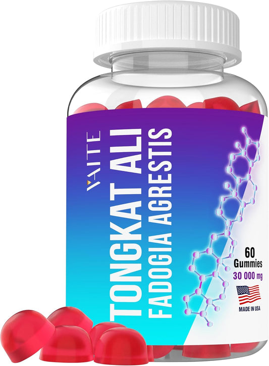 Men's Vegan Supplement for Vitality & Stamina - Boost Energy, Immune Function, Endurance, and Recovery with 60 Chewable Gummies