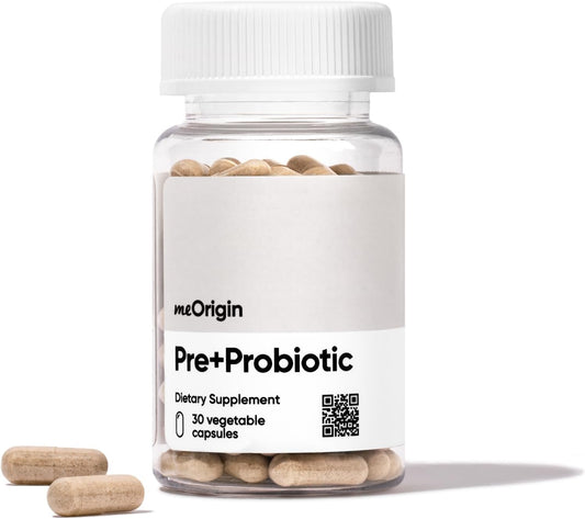 meOrigin 3-in-1 Prebiotic, Probiotic, Postbiotic Formula with 18 Enzymes for Gut Health - Women & Men, Bloat & Immune Support - 30 Day Supply