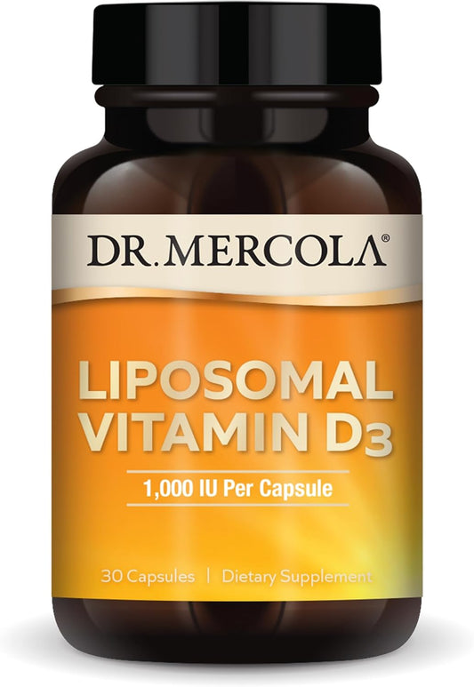 Mercola Liposomal Vitamin D3 Capsules - 30 Servings, 1,000 IU Per Capsule - Immune Support Dietary Supplement