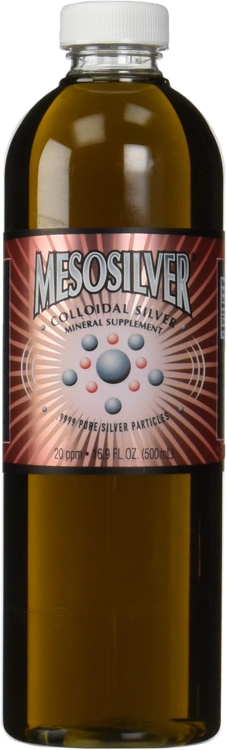 MesoSilver ® 20 ppm Colloidal Silver Solution, 500 mL/16.9 Oz - Highest Quality Pure Colloids