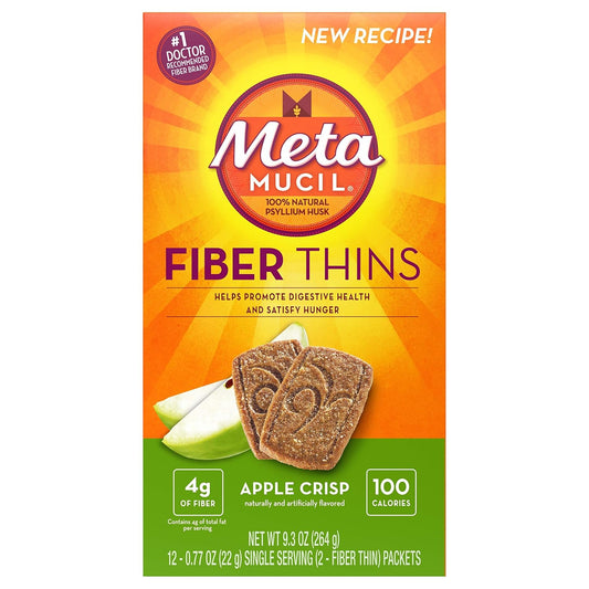 Meta Multi-Grain Fiber Wafers Apple Crisp 24 Count Pack of 3