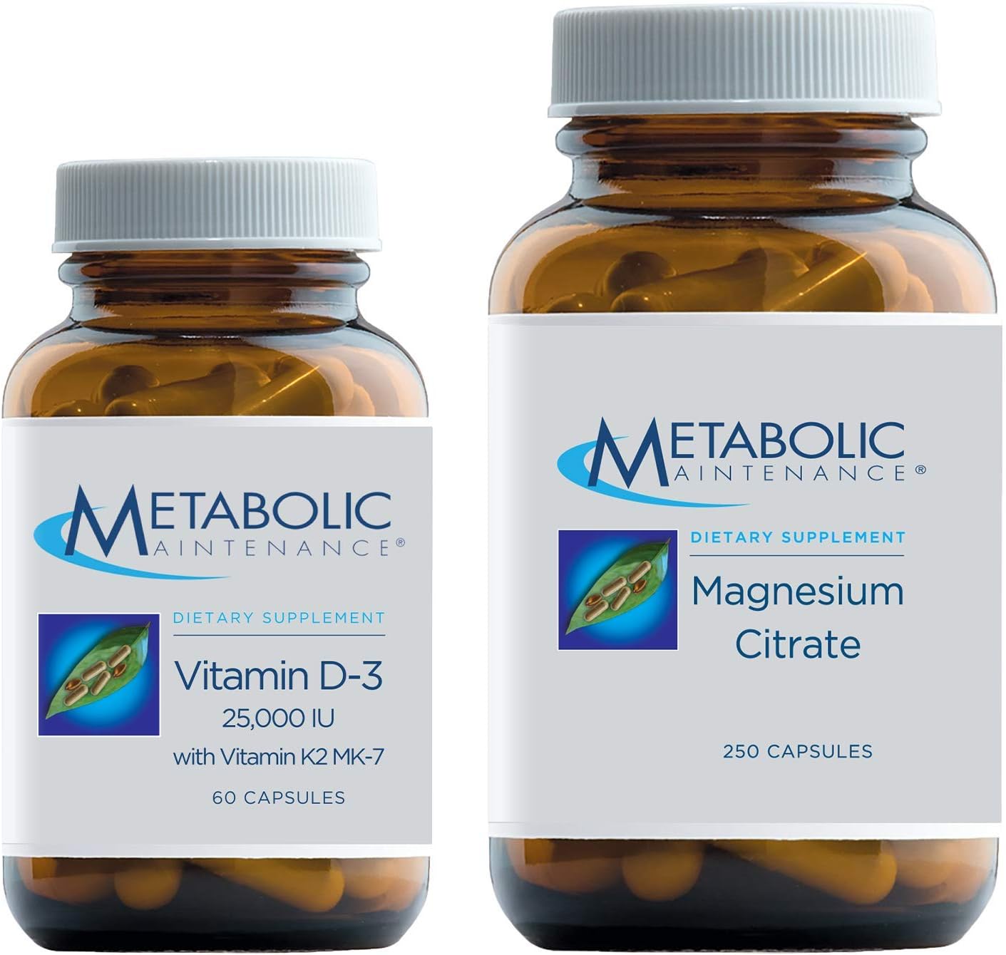 Metabolic Maintenance Bundle: Magnesium Citrate, Vitamin C, D-3, and K2 Supplements for Bone, Immune, Mood, and Cardiovascular Support