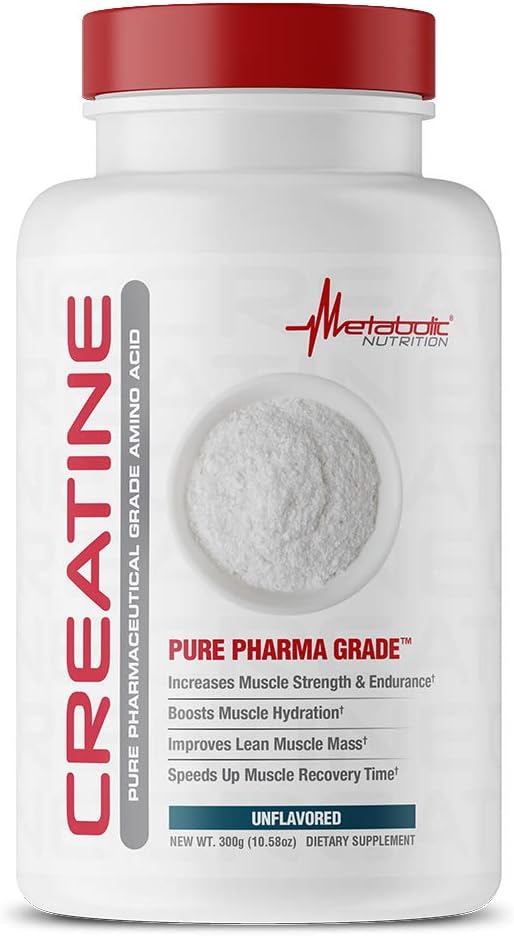 Metabolic Nutrition Creatine Powder - 300 Grams, Pure Creatine Monohydrate