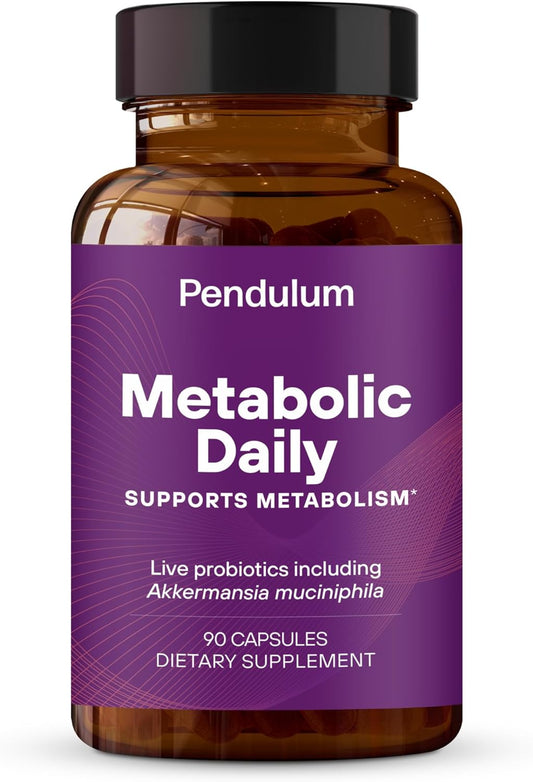 Metabolic Support Probiotic with Akkermansia Muciniphila for Energy - 90 Capsules for Men and Women