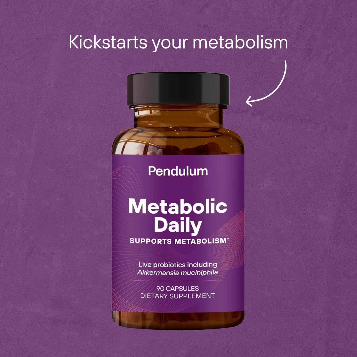 Metabolic Support Probiotic with Akkermansia Muciniphila for Energy - 90 Capsules for Men and Women