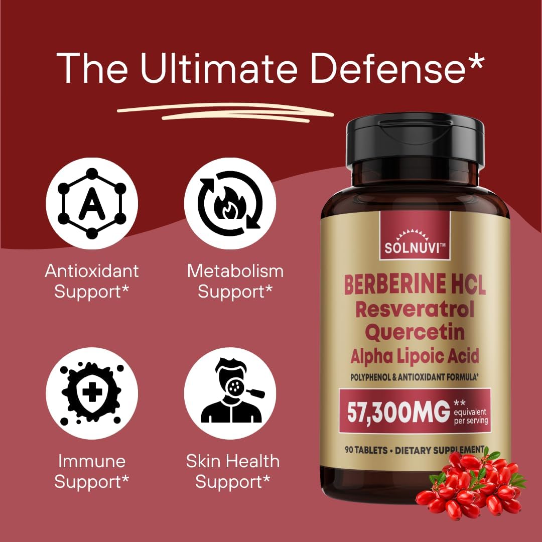 Metabolism Boosting Bundle with Morosil, Berberine, Resveratrol, Quercetin, Alpha Lipoic Acid - Antioxidant and Wellness Support - Non-GMO, Gluten-Free, Vegan Supplement