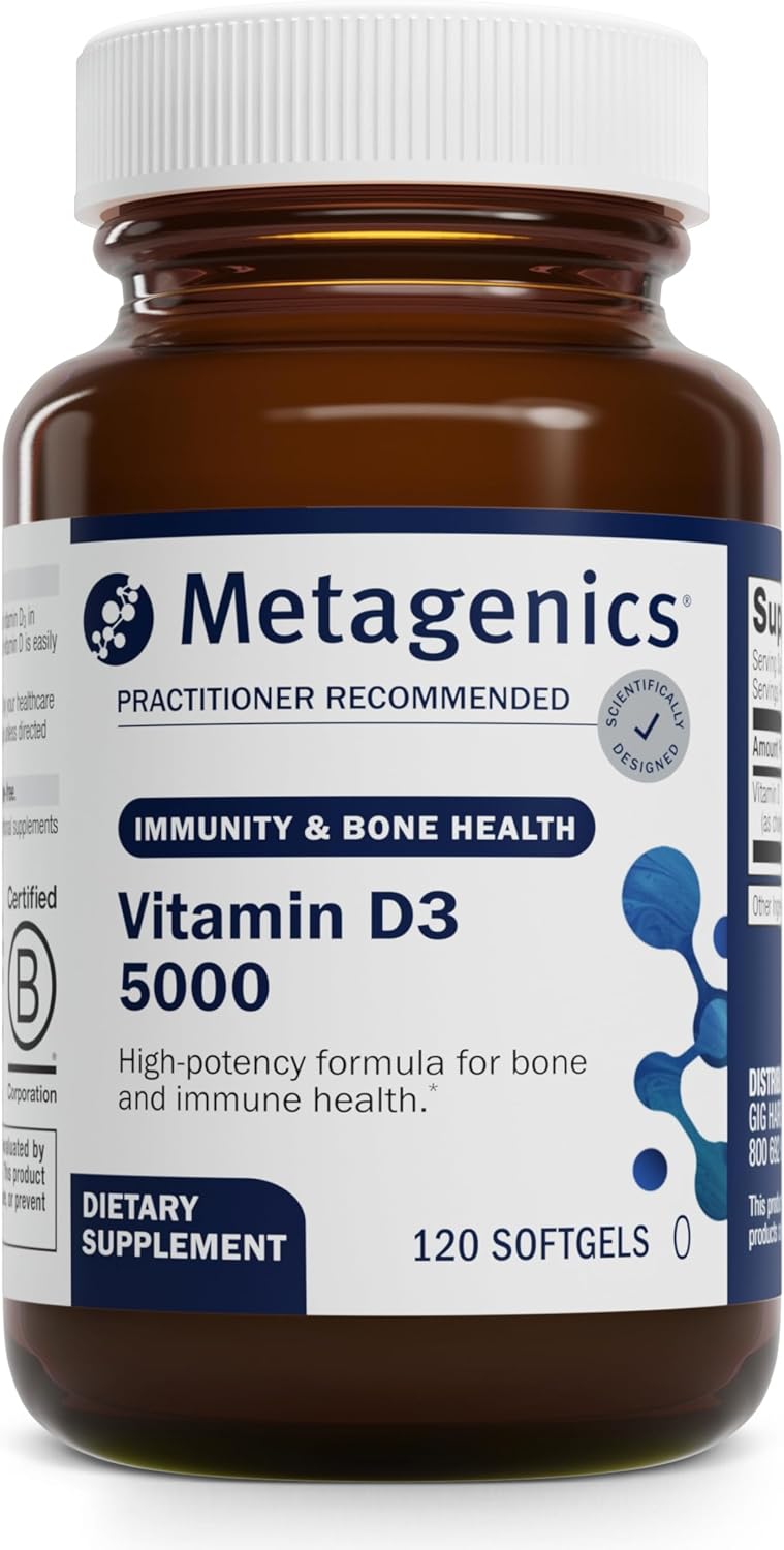 Metagenics Bone Builder Extra Strength and D3 5000 Bundle - Supports Bone Health, Immune System, and Heart Health - 180 Tablets + 20 Softgels