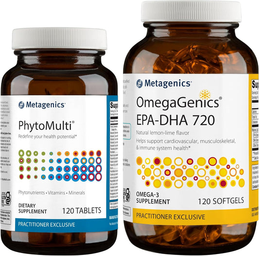 Metagenics Bundle: PhytoMulti Without Iron & OmegaGenics EPA-DHA 720 - Support Overall Health with Multivitamin & Omega-3* - BoostGo Australia