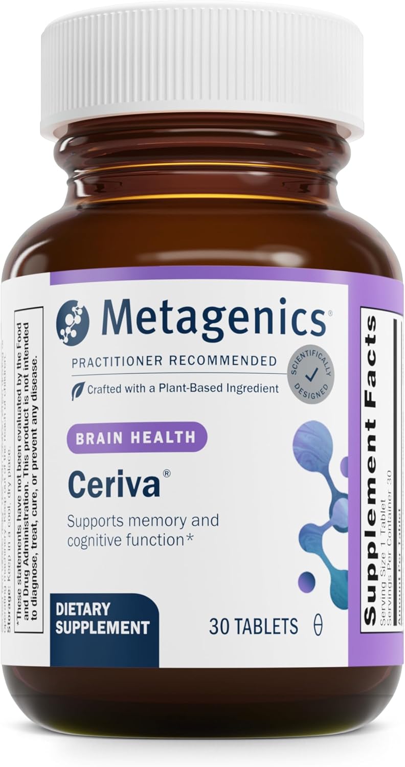 Metagenics Ceriva - Brain Health & Memory Support Supplement - Enhances Brain Focus - Non-GMO & Gluten-Free - 30 Tablets