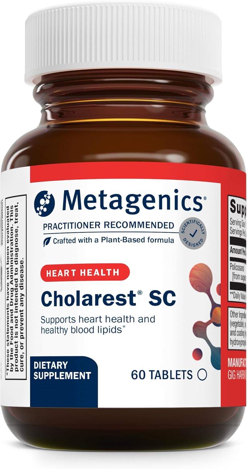 Metagenics Cholarest SC - Support Healthy Blood Lipids & Blood Flow - Non-GMO & Gluten-Free - 60 Tablets