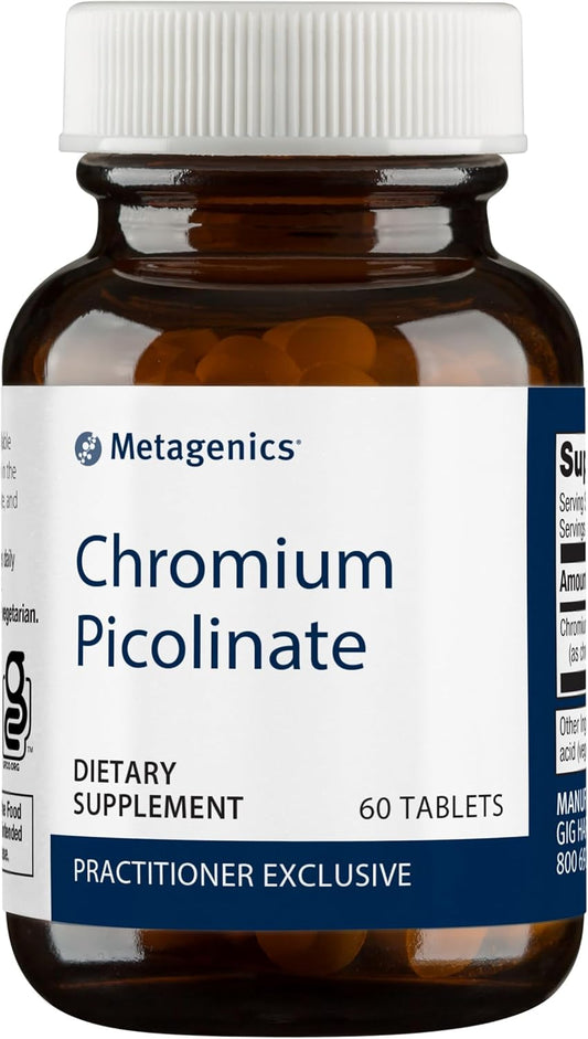 Metagenics Chromium Picolinate Supplement - Supports Metabolism with Bioavailable Chromium - Non-GMO, Vegetarian, Gluten-Free - 60 Capsules