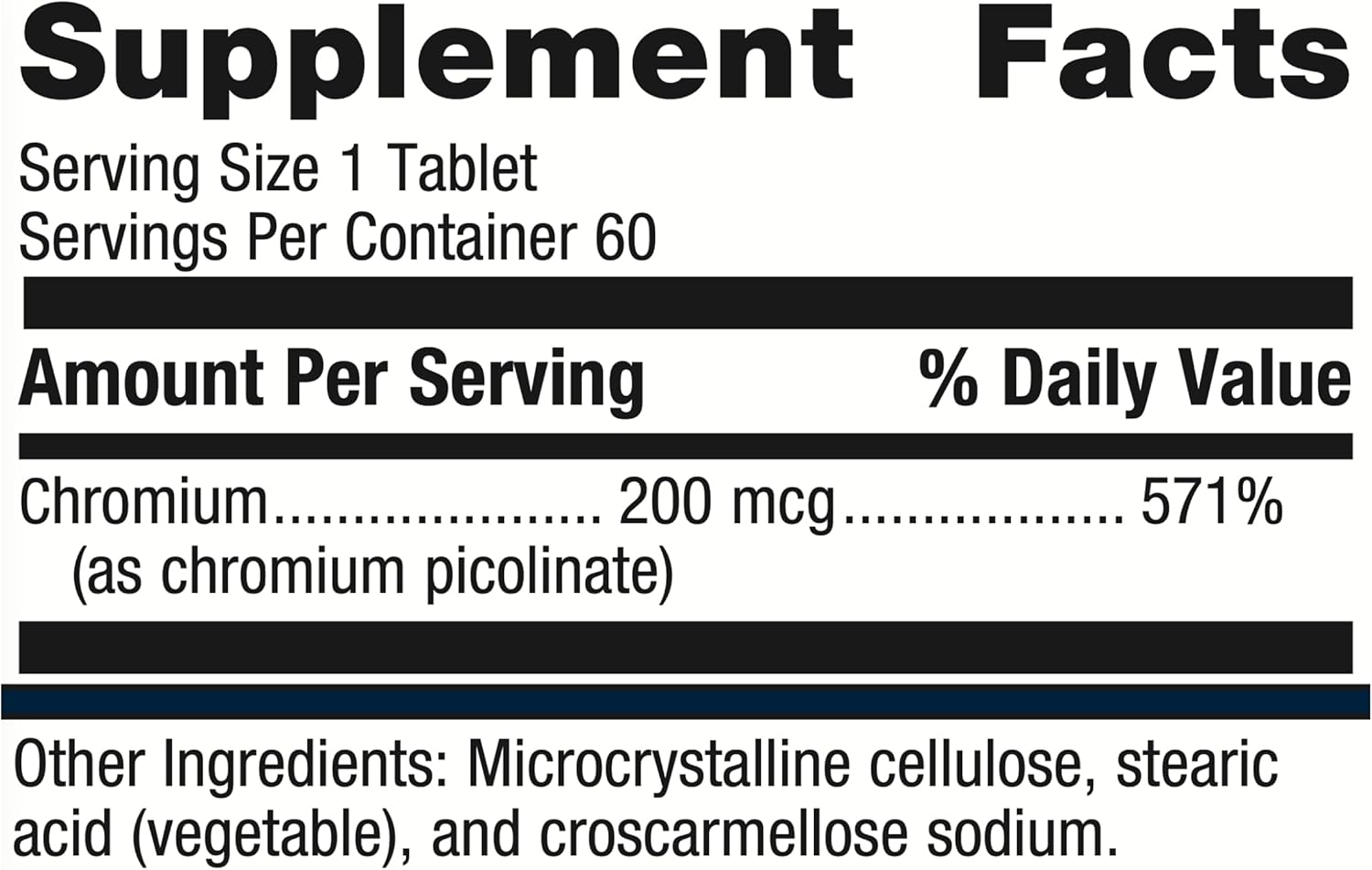 Metagenics Chromium Picolinate Supplement - Supports Metabolism with Bioavailable Chromium - Non-GMO, Vegetarian, Gluten-Free - 60 Capsules