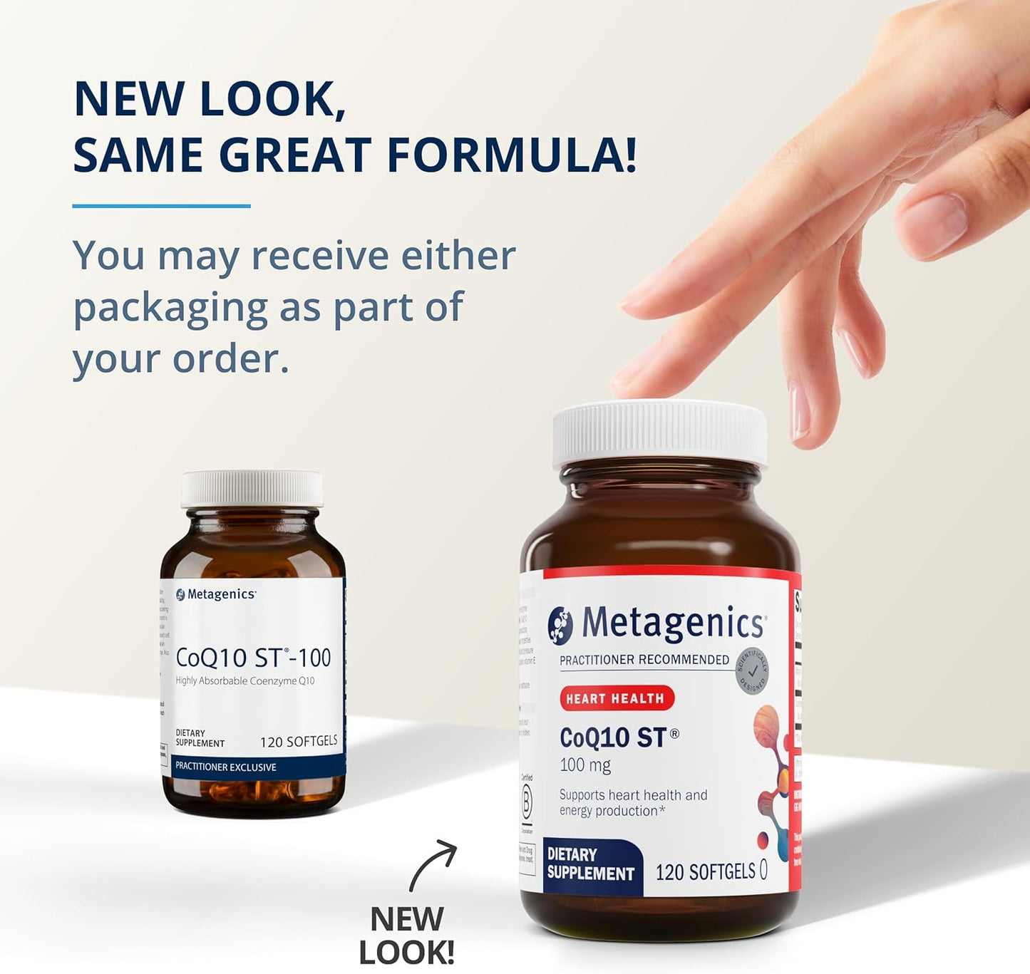 Metagenics CoQ10 ST-100 mg Softgels - Antioxidant Ubiquinone Supplement for Energy & Heart Health - Non-GMO, Gluten-Free - 120 Count