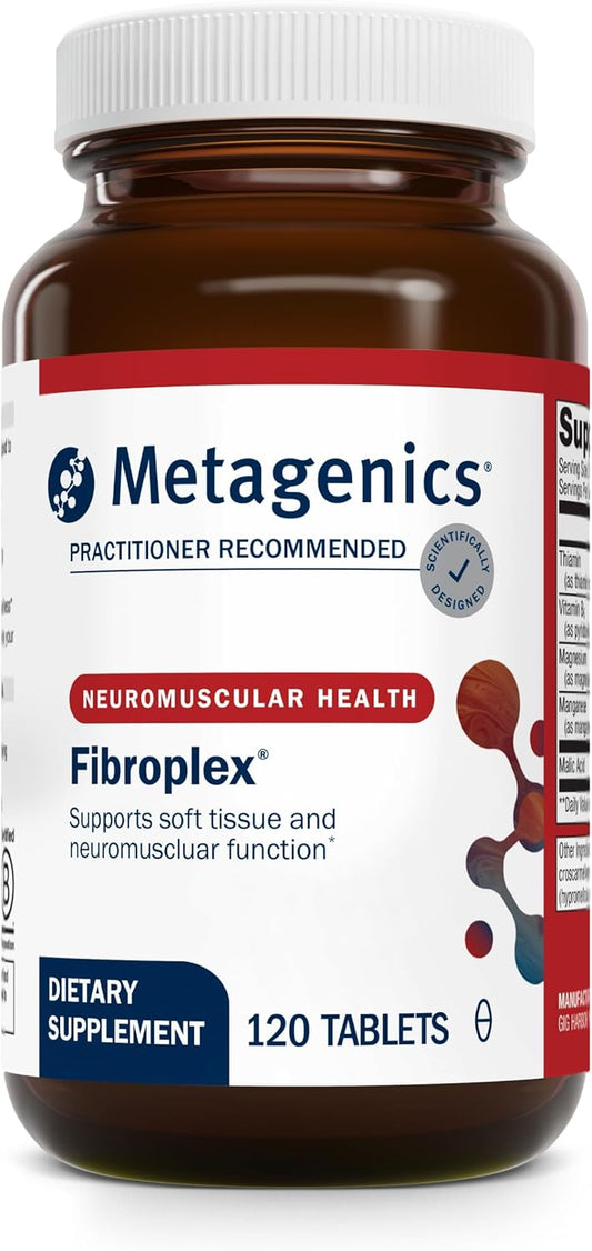 Metagenics Fibroplex Vitamin B1 with Malic Acid and Magnesium - Supports Soft Tissues and Neuromuscular Health - 120 Tablets