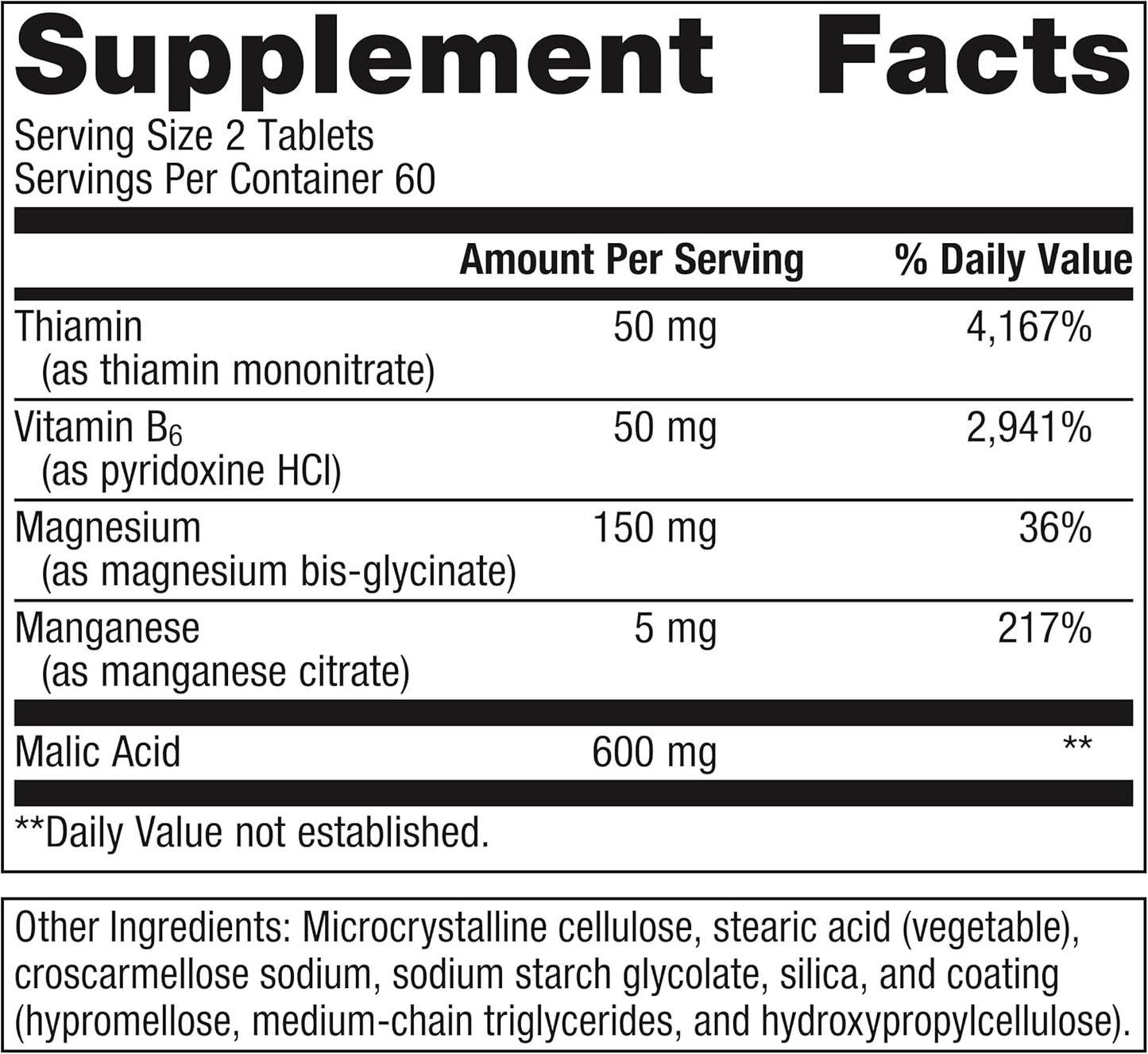 Metagenics Fibroplex Vitamin B1 with Malic Acid and Magnesium - Supports Soft Tissues and Neuromuscular Health - 120 Tablets