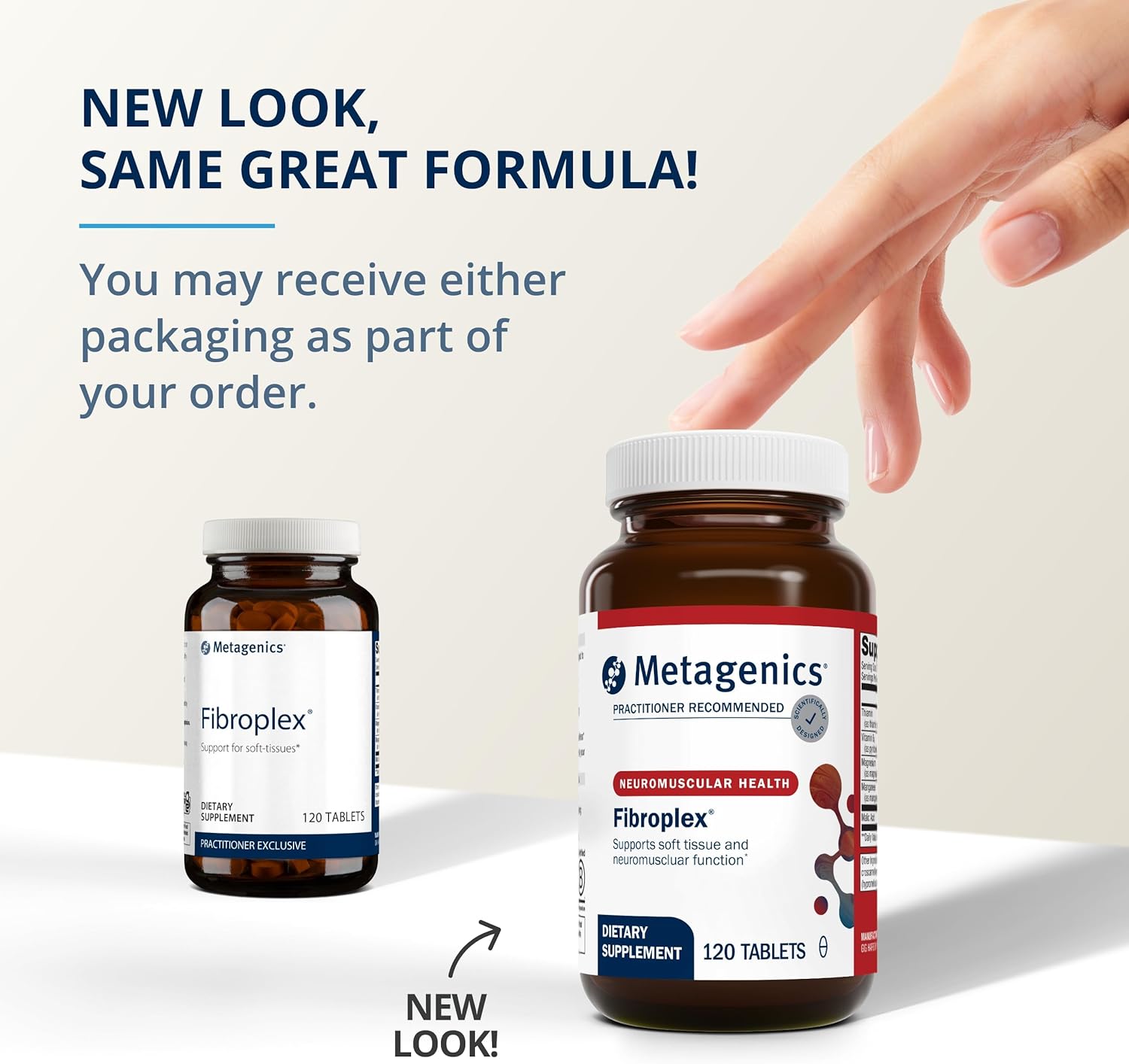 Metagenics Fibroplex Vitamin B1 with Malic Acid and Magnesium - Supports Soft Tissues and Neuromuscular Health - 120 Tablets