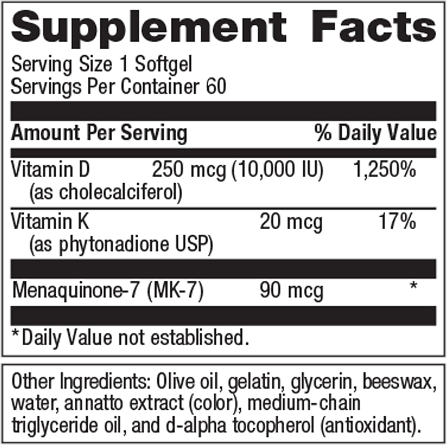 Metagenics Immune Support Bundle: Zinc A.G. & D3 10,000 + K - 60 Tablets & 60 Softgels for Bone and Heart Health