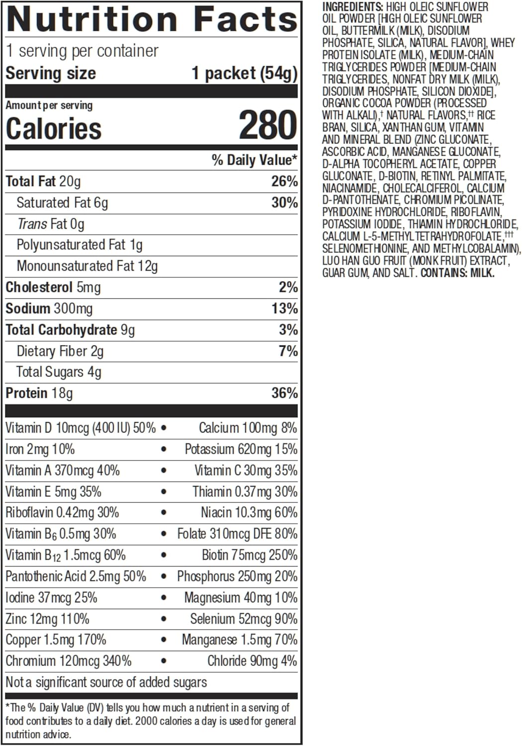 Metagenics Ketogenic Diet Protein Shake with 25 Vitamins & Minerals, Chocolate Flavor - Non-GMO & Gluten-Free - 14 Servings