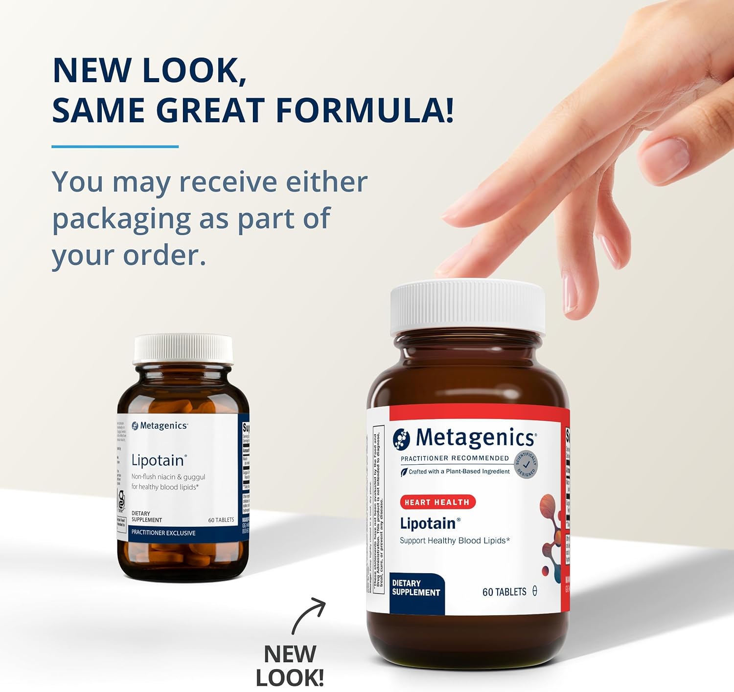 Metagenics Lipotain Tablets - Non-Flush Niacin & Guggul Extract - Support Healthy Blood Lipids - Inositol Hexanicotinate Supplements - 60 Tablets