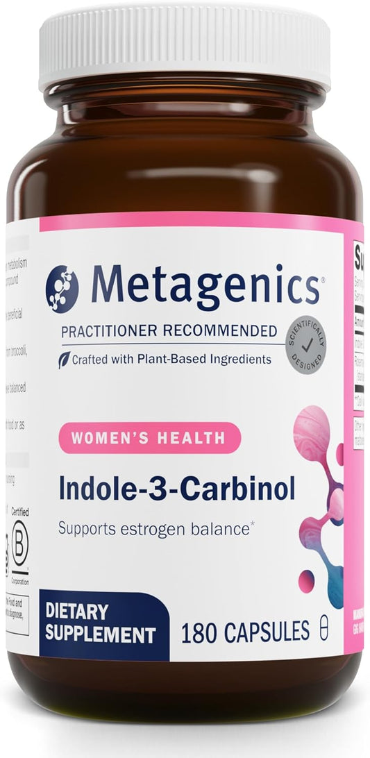 Metagenics Meta Indole-3-Carbinol Capsules - 150g - Promotes Hormone Balance and Metabolism - Vegetarian and Gluten-Free - 180 Count