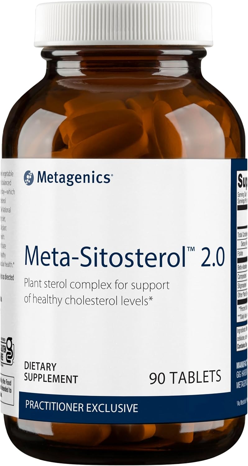 Metagenics Meta-Sitosterol 2.0 Plant Sterol Complex with Folate - Supports Healthy Cholesterol Levels - Gluten-Free Vegetarian Tablets
