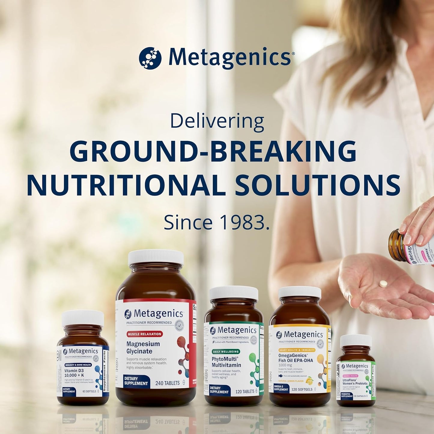 Metagenics MetaKids Multivitamin Powder with Prebiotics, DHA & Amino Acids - Vanilla Flavor - Non-GMO & Gluten Free - 13.33 oz