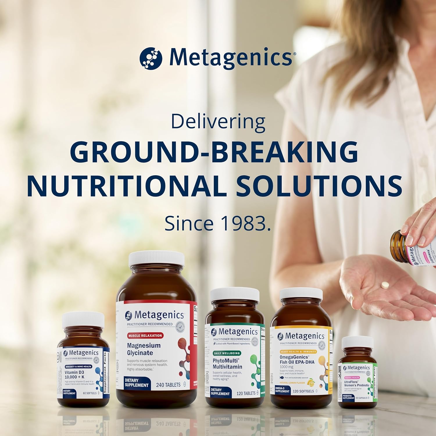 Metagenics MetaKids Multivitamin Powder with Prebiotics, DHA & Amino Acids - Vanilla Flavor - Non-GMO & Gluten Free - 13.33 oz