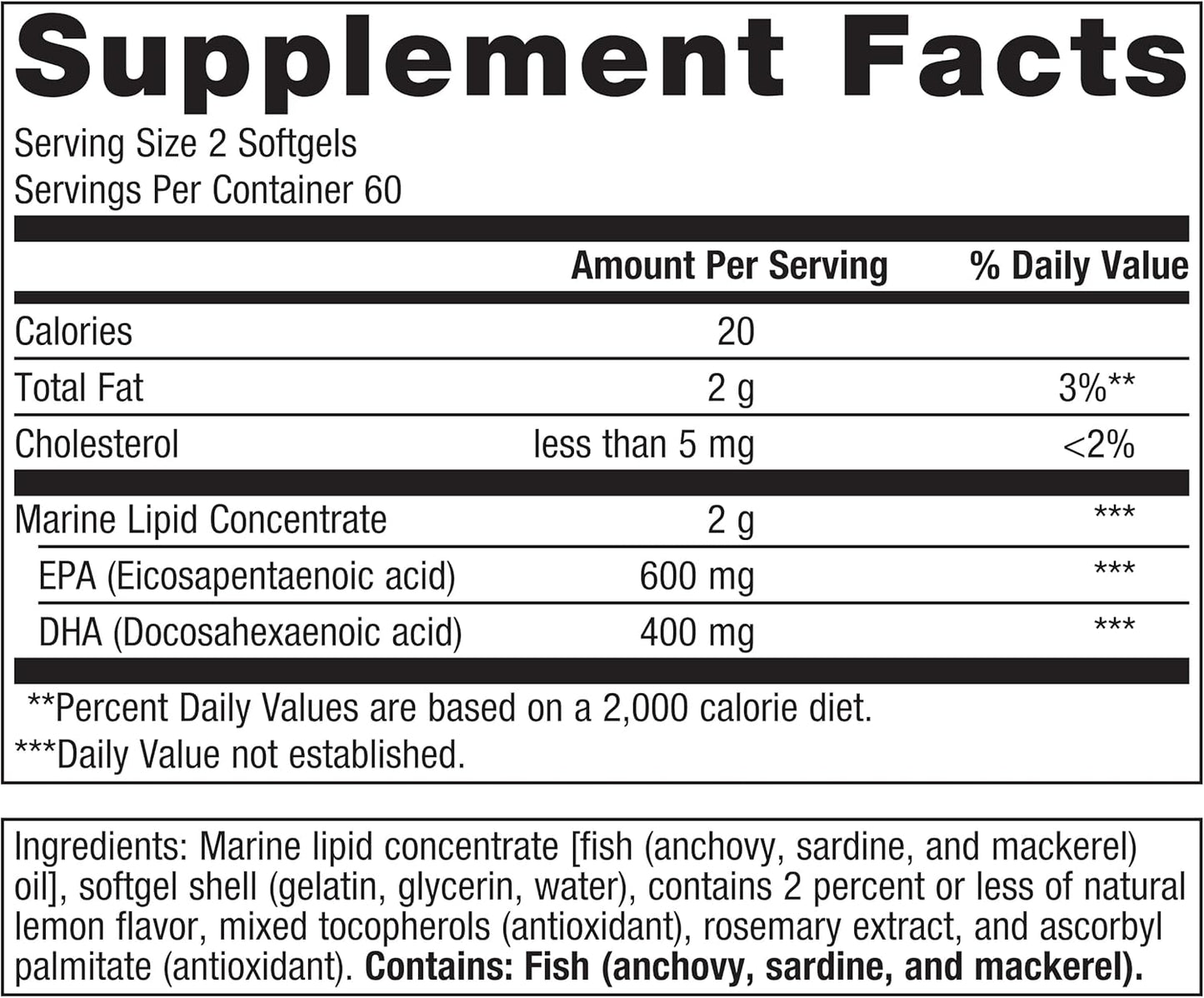 Metagenics OmegaGenics EPA-DHA 500 Fish Oil Capsules - Cardiovascular Health Support - Non-GMO & Gluten-Free - 120 Count