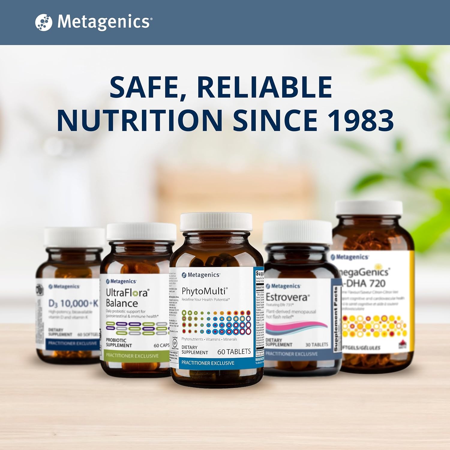 Metagenics Ostera, PhytoMulti Without Iron, and Wellness Essentials Women's Prime - Bundle of 3 Supplements