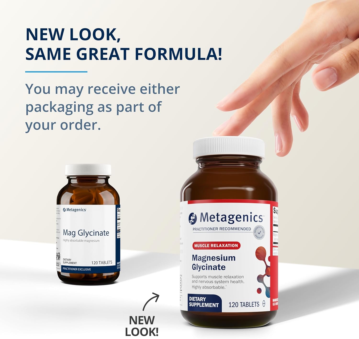 Metagenics Relief Duo: Magnesium Glycinate Tablets & SPM Active Softgels - Nervous System & Joint Support