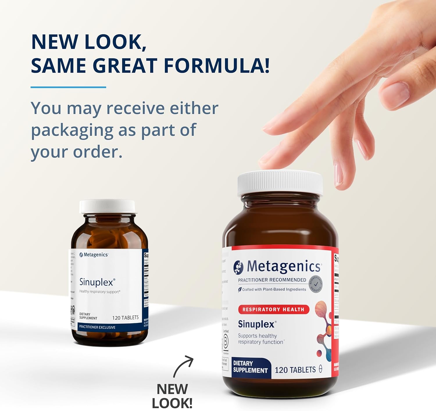 Metagenics Sinuplex - Respiratory Support with Vitamin C, Nettle Extract, N-Acetylcysteine - Immune Supplement - 120 Tablets