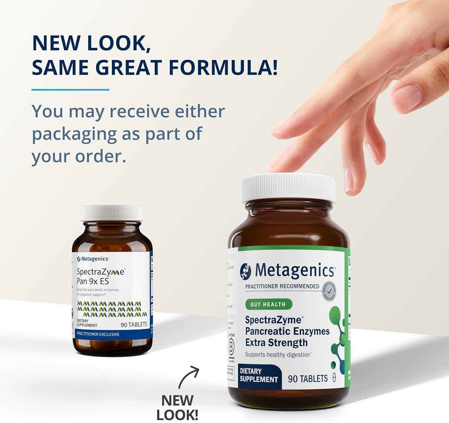 Metagenics SpectraZyme Pancreatic Enzymes Extra Strength - Supports Digestion with Bioactive Pancreatic Enzymes - 90 Servings