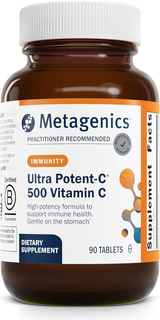 Metagenics Ultra Potent-C 500 - Buffered Vitamin C for Immune Support - 90 Tablets