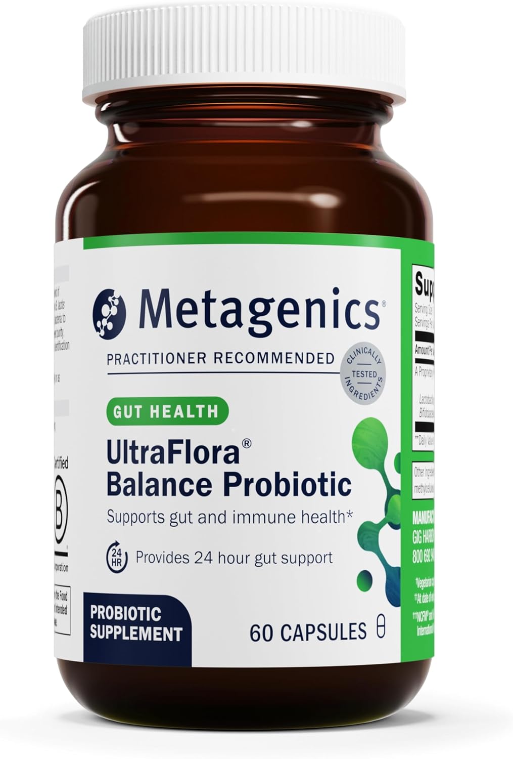 Metagenics UltraFlora Balance Probiotic & Immune Support Bundle: Gut & Immune Health - 60 Capsules & Vitamin D3 10,000+ K - 60 Softgels