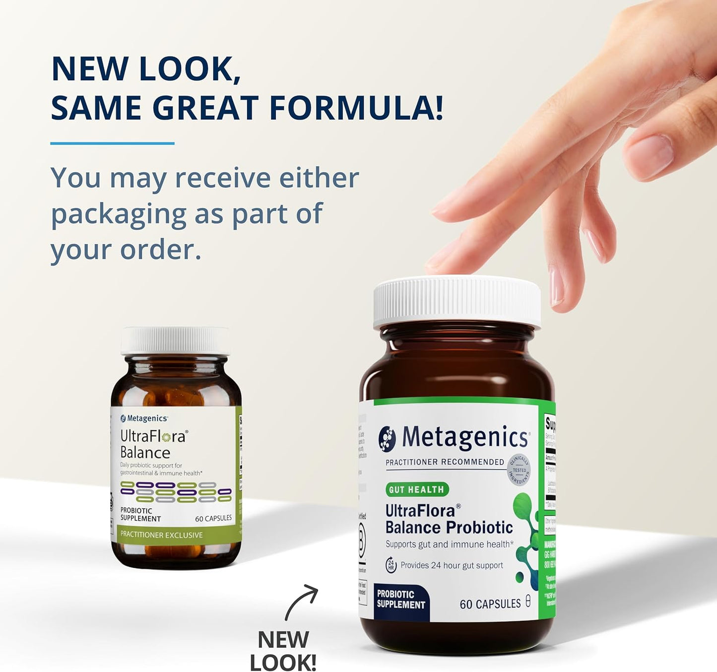 Metagenics UltraFlora Balance Probiotic & Immune Support Bundle: Gut & Immune Health - 60 Capsules & Vitamin D3 10,000+ K - 60 Softgels